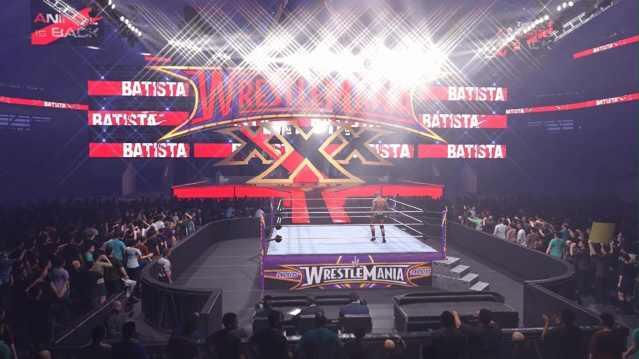 WWE 2K26 What if match CM punk vs Randy orton vs Batista wrestlemania 30