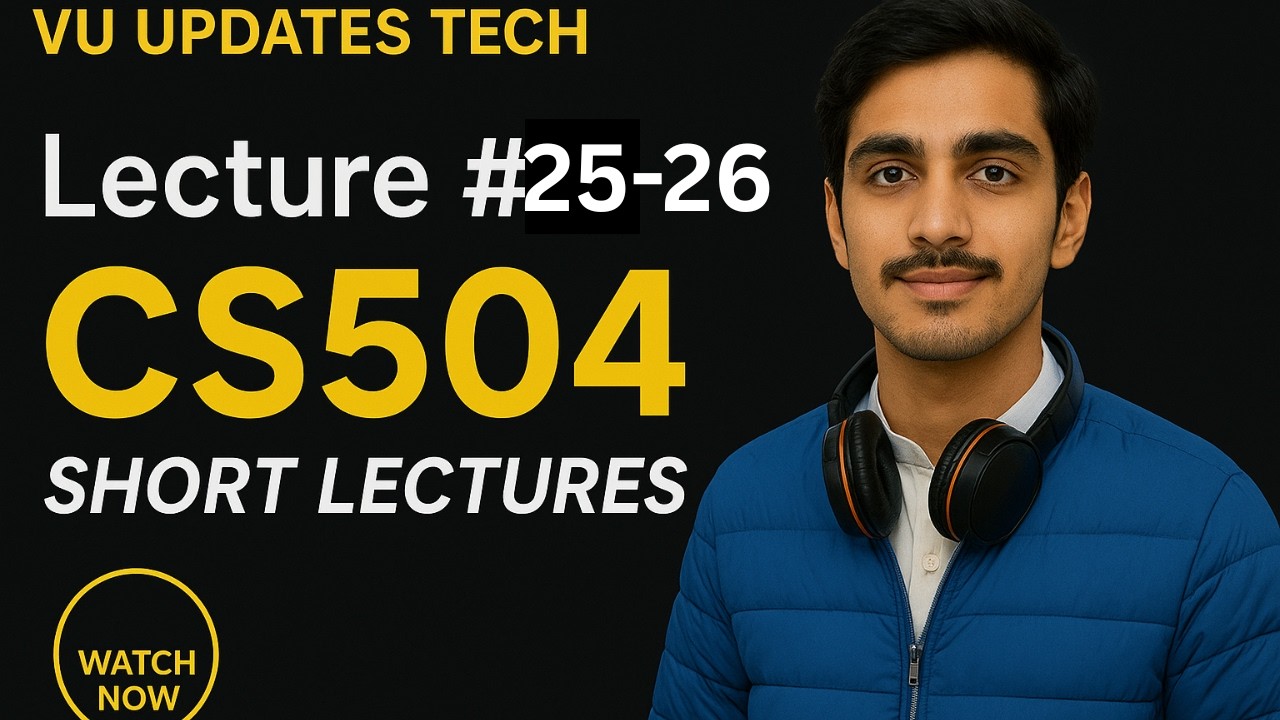 CS504 Lecture no 23-24 | short lectures spring 2026 | Important Concepts & Exam Tips software design