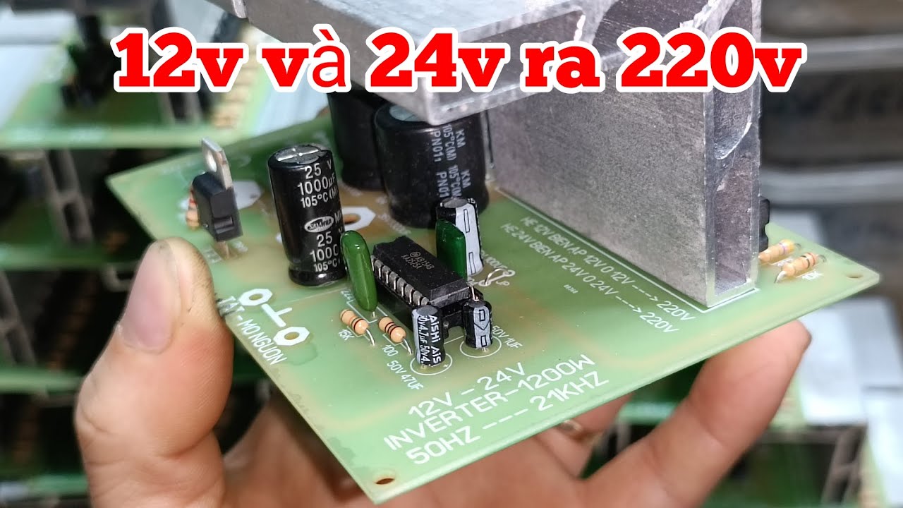 mạch k&iacute;ch điện ắc quy 12v v&agrave; 24v ra 220v - c&aacute;ch l&agrave;m si&ecirc;u đơn giản !