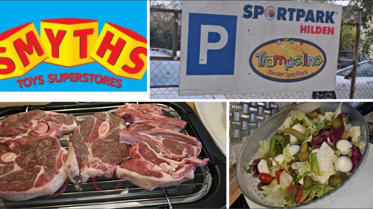 جولة في smyths toys/tranpolino-Hilden/عشاء في الدقائق الاخيرة🍗🥗