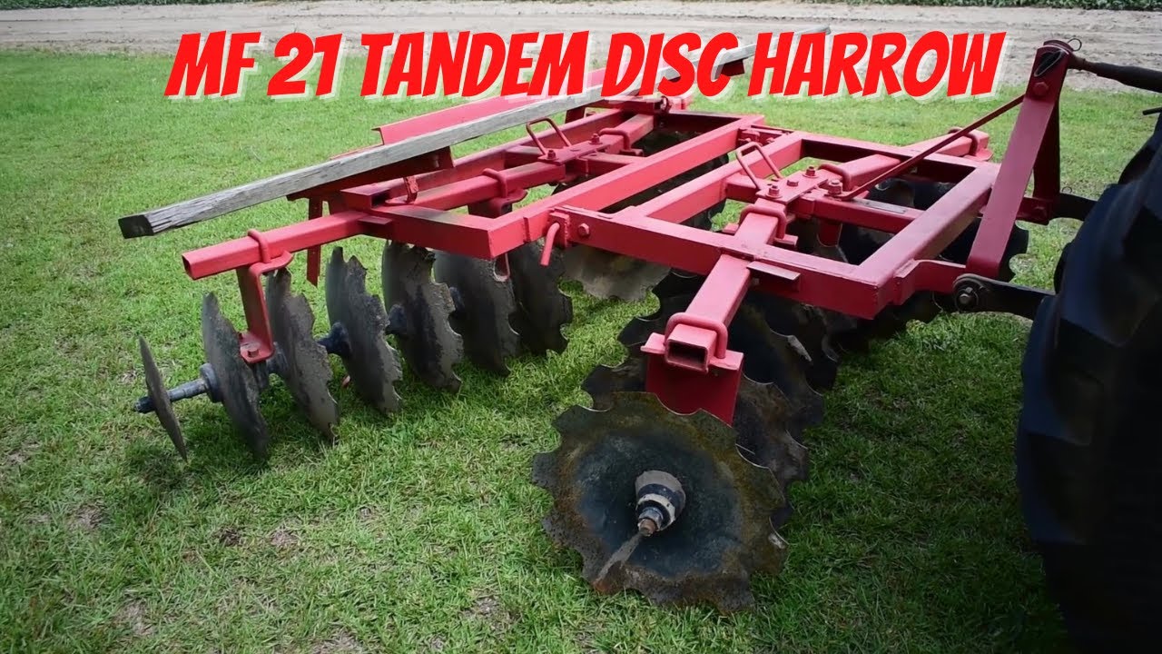 Винтажная тандемная дисковая борона Massey Ferguson MF 21 и MF 231