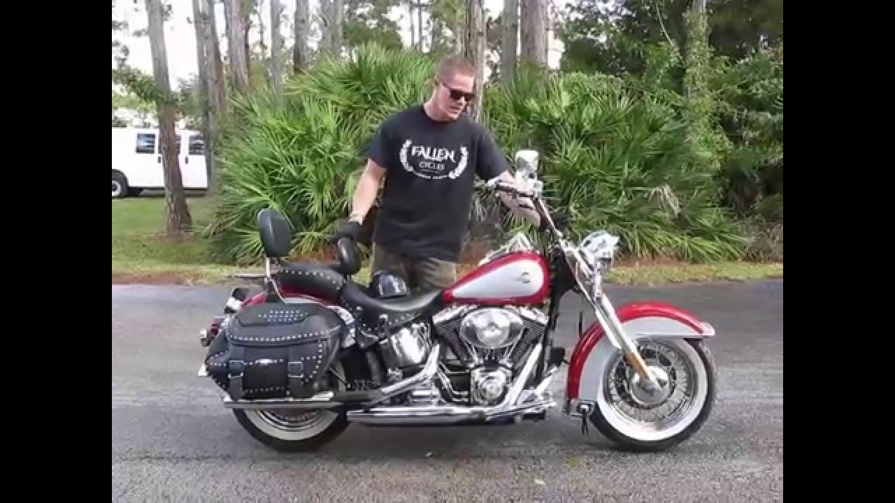 2002 Harley Davidson Softail Heritage Classic FLSTC (red-gry) #1489 Fallen Cycles Test Ride