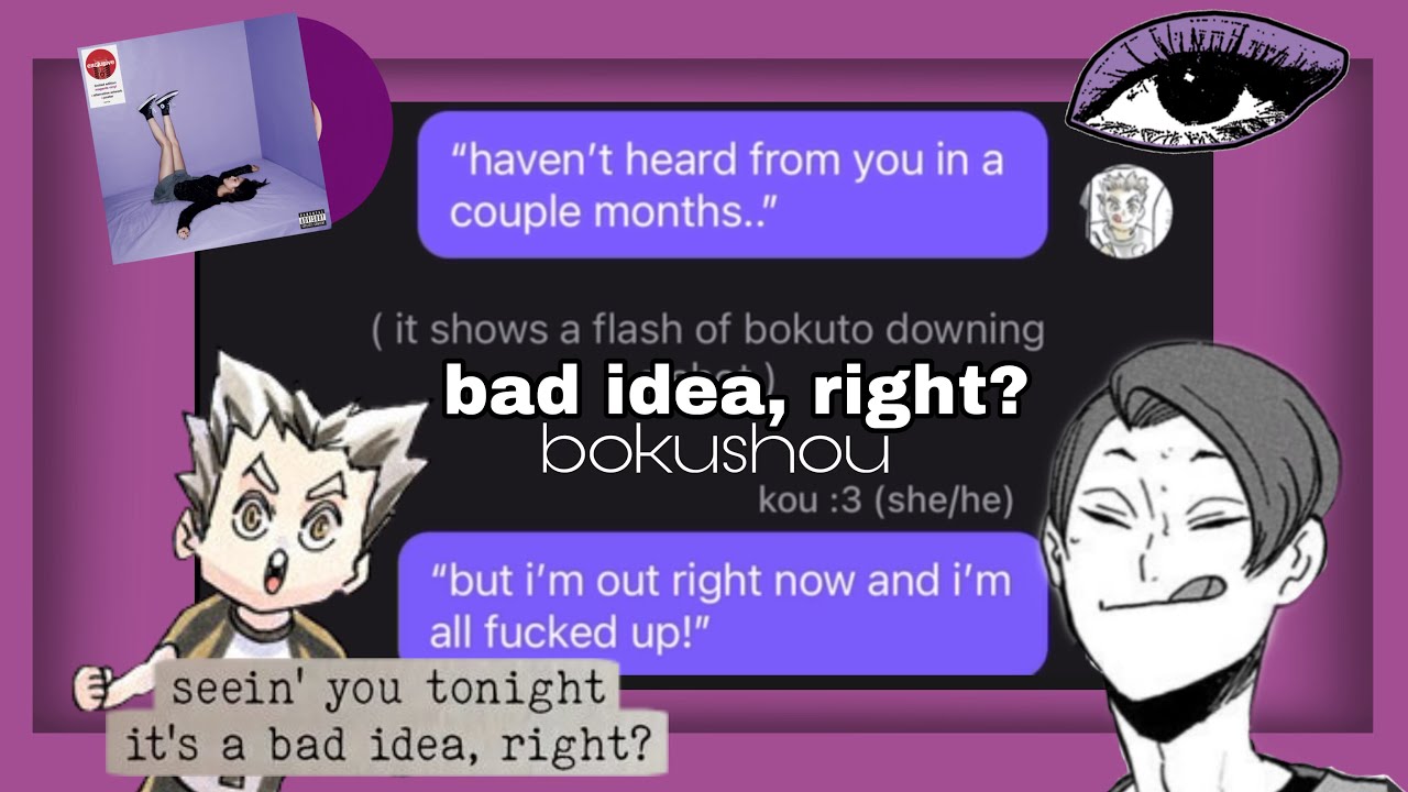 ( 🪻 ) BAD IDEA, RIGHT? :: bokuto / bokushou — GUTS (2/12) — haikyuu!! texts