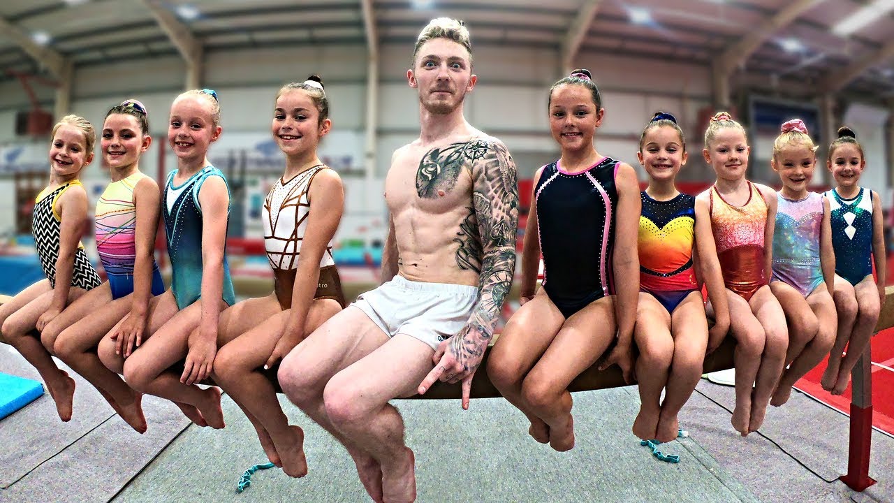 Trying Women's BEAM with 7 year old Gymnasts..{Stupid Idea!}