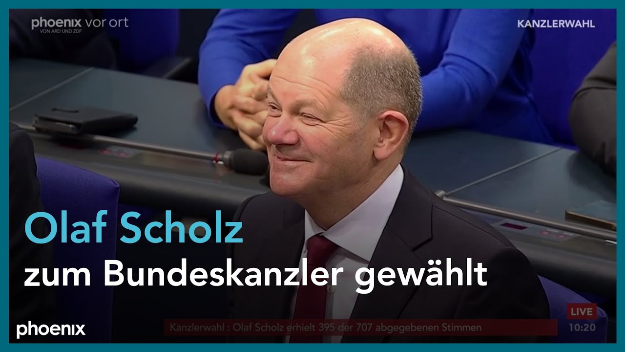 Verkündung der Wahl von Olaf Scholz (SPD) zum Bundeskanzler am 08.12.21