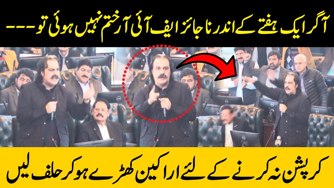 Ali Amin Ganapur's First Speech in KPK Assembly | Ali Amin Gandapur Huge Announcements | Public TV