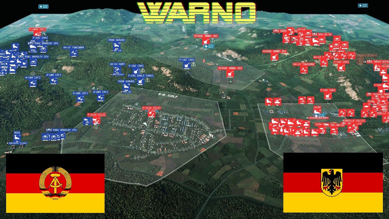 15.000 East German Army (GDR) vs 15.000 West German Army (FRG) - WARNO