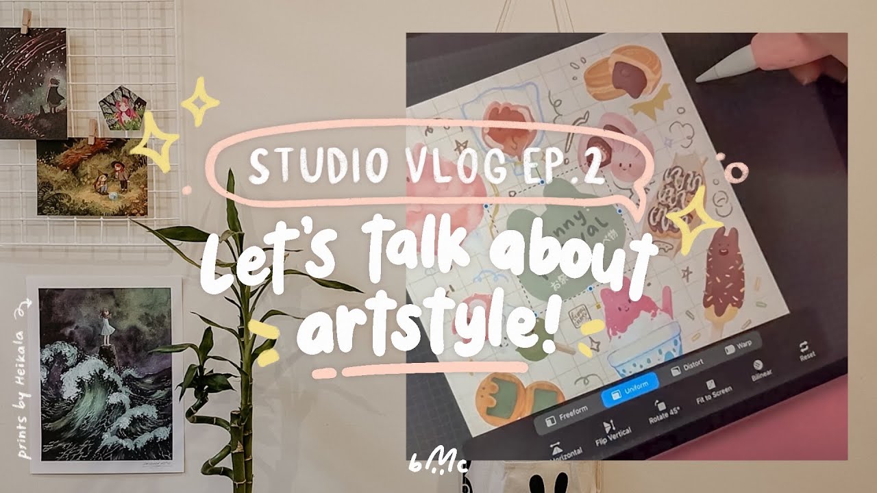✿ Studio Vlog 02: Draw with Me, Talk about Art style, First Sticker Order, Packing Orders.