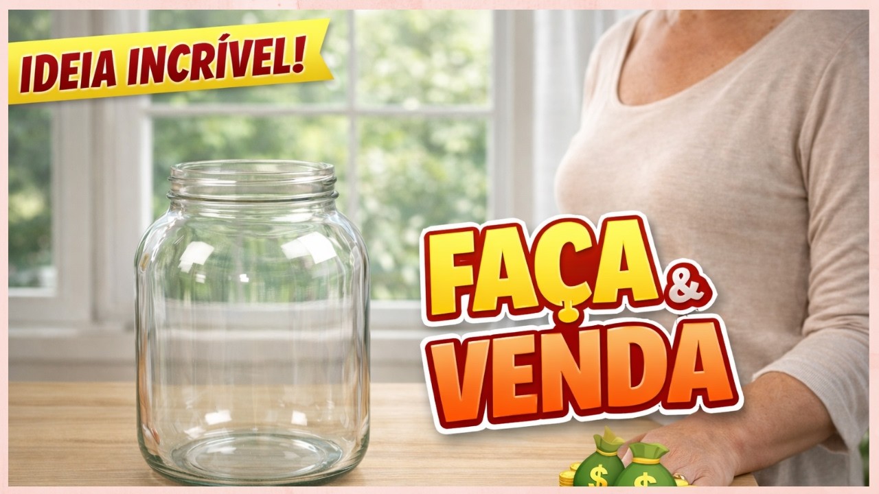 Ideia com Pote de Vidro Grande - FAÇA E VENDA.