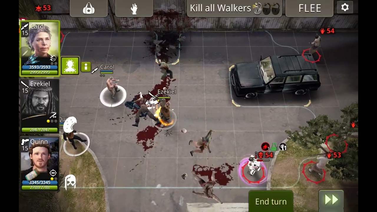 TWD NML Alexandria challenge round 84 (Big boss man) with lvl 15 team sh scout Carol