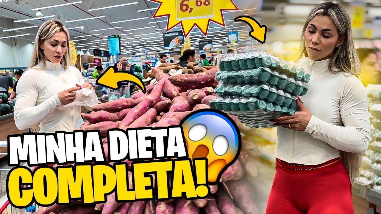 FUI AS COMPRAS NO MERCADO, GASTEI POUCO E COMPREI TUDO DA DIETA PARA FICAR SARADA