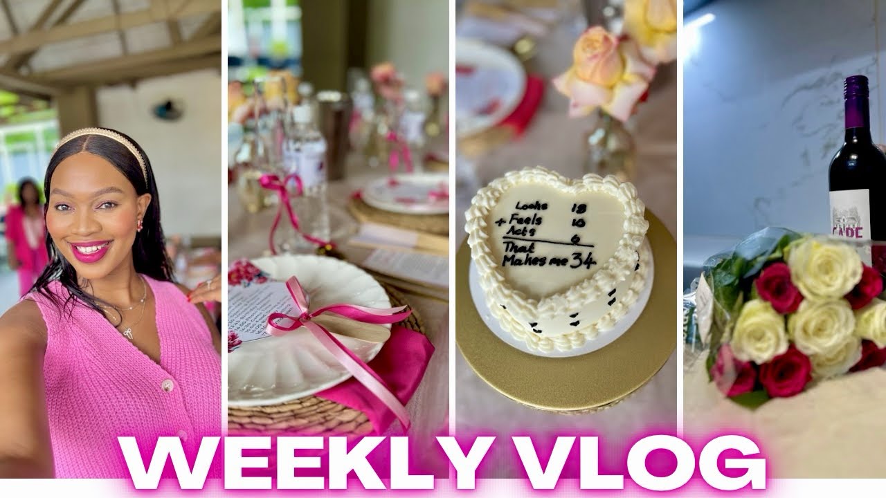 WEEKLY VLOG|VALENTINE WEEKEND|THE PRETTIEST PINK BIRTHDAY PARTY