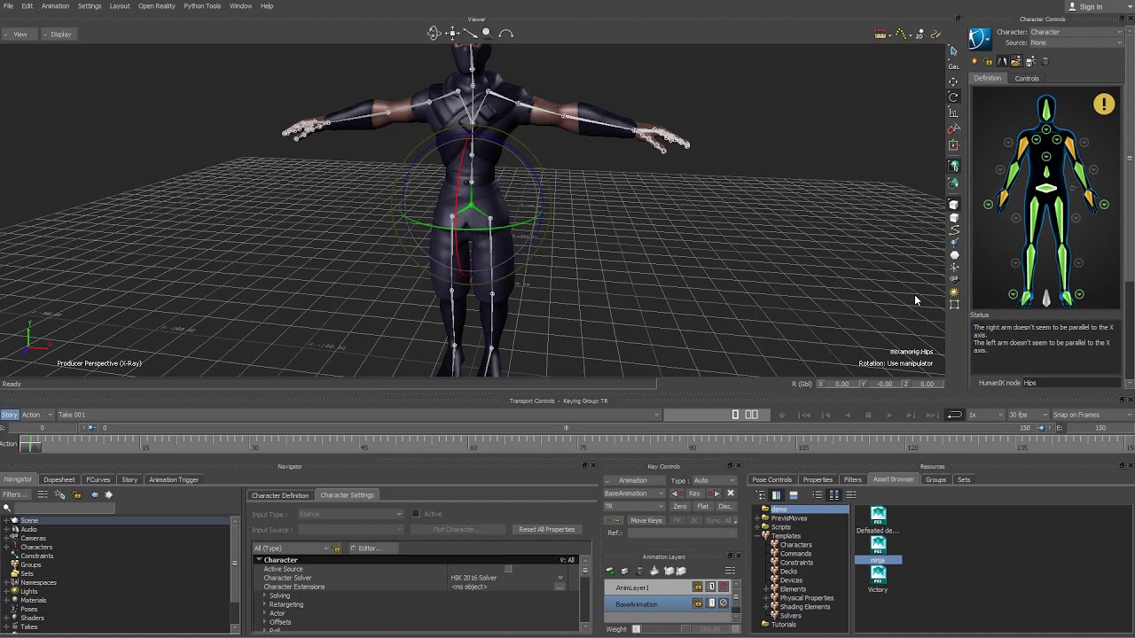 Mixamo character to Motionbuilder HIK Rig