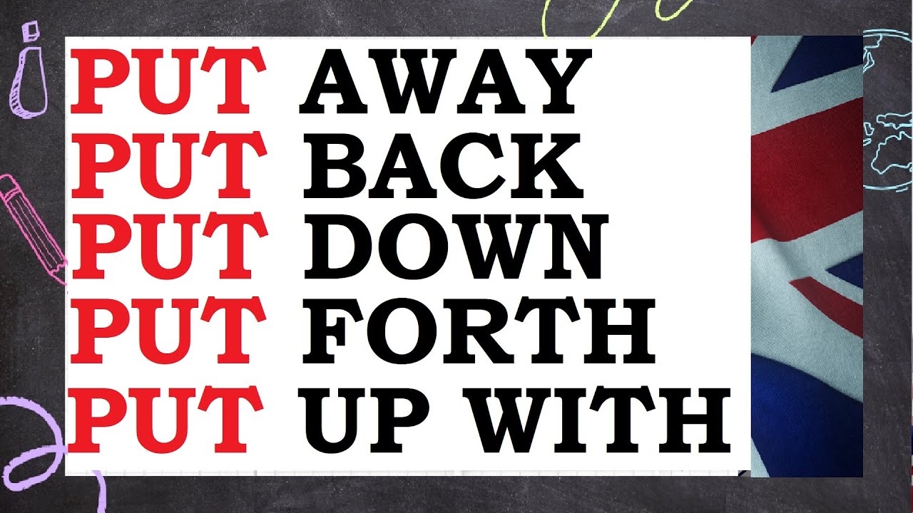 English Today | PHRASAL VERBS with the verb TO PUT