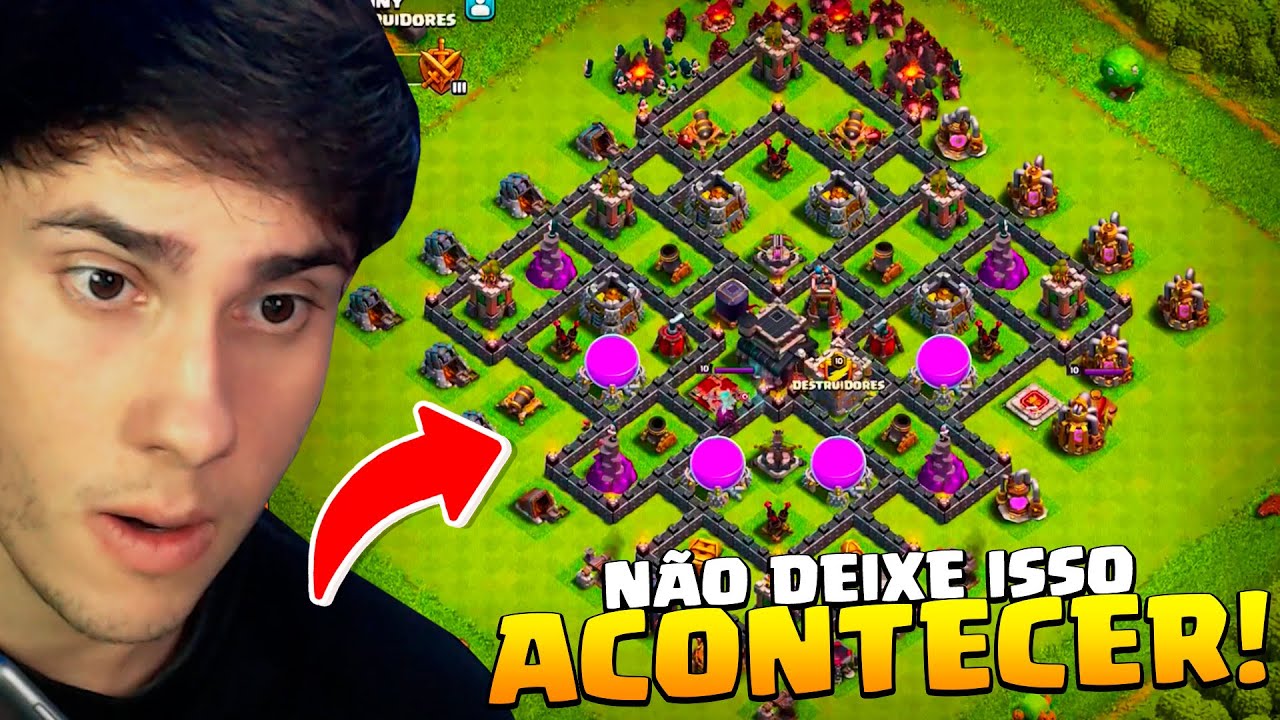 NÃO DEIXE SUA VILA ASSIM NO CLASH OF CLANS!! VISITANDO INSCRITOS #287