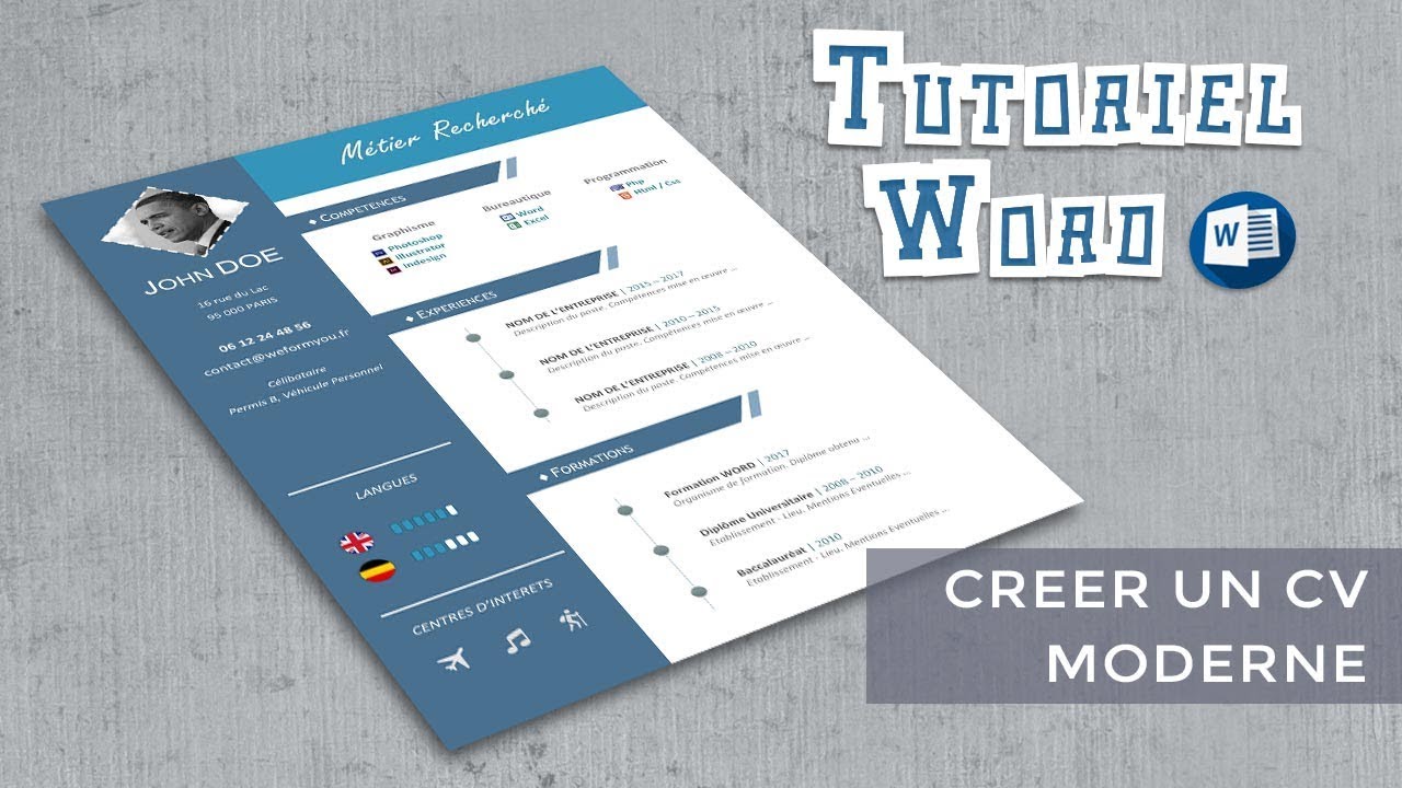 Word | Créer un CV moderne