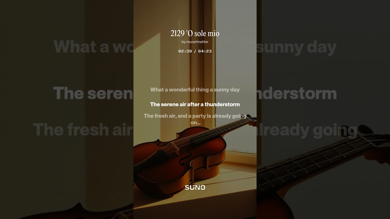 'O sole mio