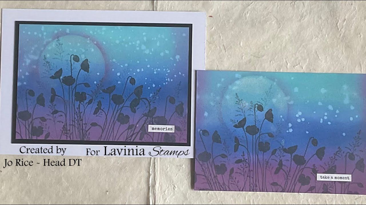 The Magical Wild Poppies by Jo Rice #laviniastamps #cardmaking #poppies