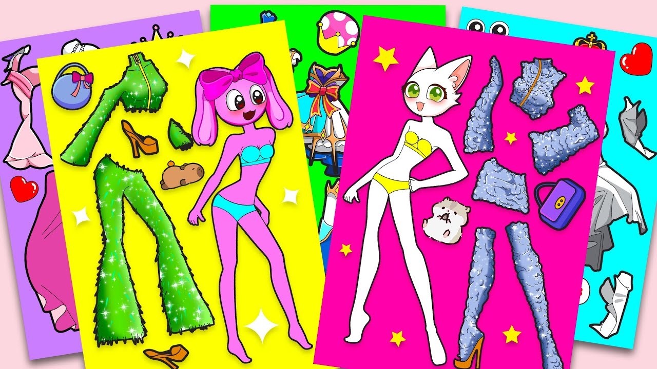 💖 Paper DIY 💖 PINKI x WENDA: Who Slays the Runway DIY? ✨ Mix & Match | Incredibox Sprunki