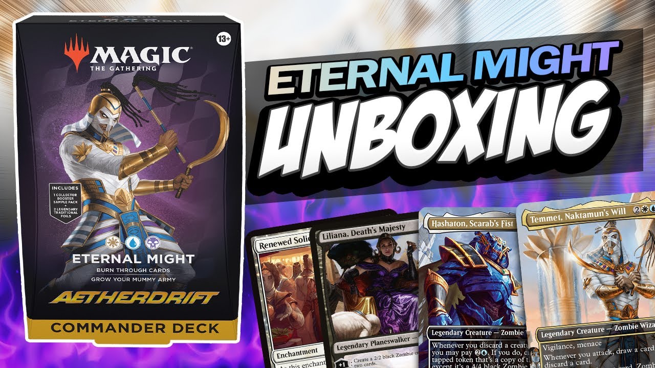 Aetherdrift Eternal Might Unboxing - Commander Deck Magic The Gathering