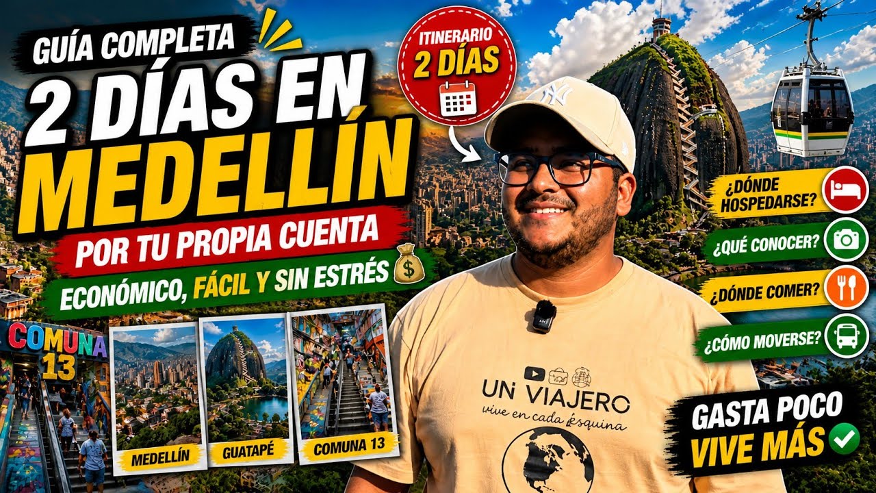 MEDDELLÍN en 2 DÍAS 💥 Qué hacer, dónde ir y cómo gastar POQUÍSIMO! 🤑