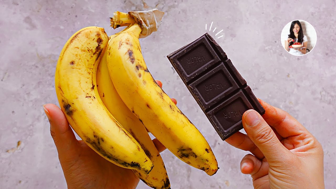 Si tienes 3 Bananas y Chocolate Prepáralo Así...| Postre rápido para el antojo de dulce! | Auxy