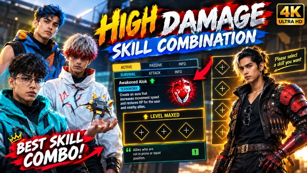 14 September 2026 🔥 HIGH DAMAGE SKILL COMBINATION | Best Character Skill for BR rank