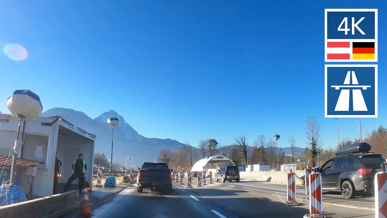 AUTOBAHN CROSSING THE BORDER TO GERMANY 🇩🇪 Salzburg to Germany