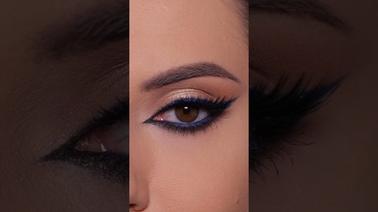 copper and blue eyeliner tutorial #shorts #makeup #eyemakeup #shortsfeed #browsefeatures