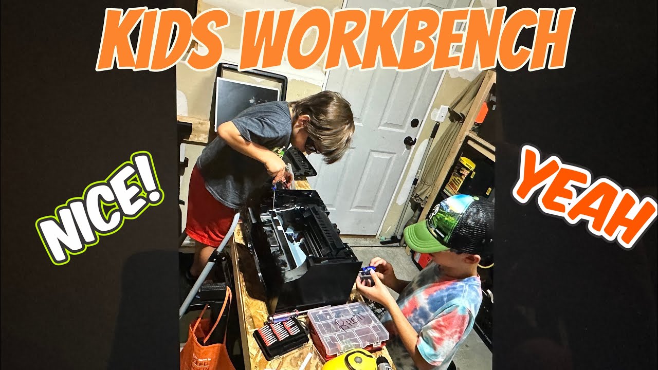 Garage / Shop Folding Work Bench For Your Kids