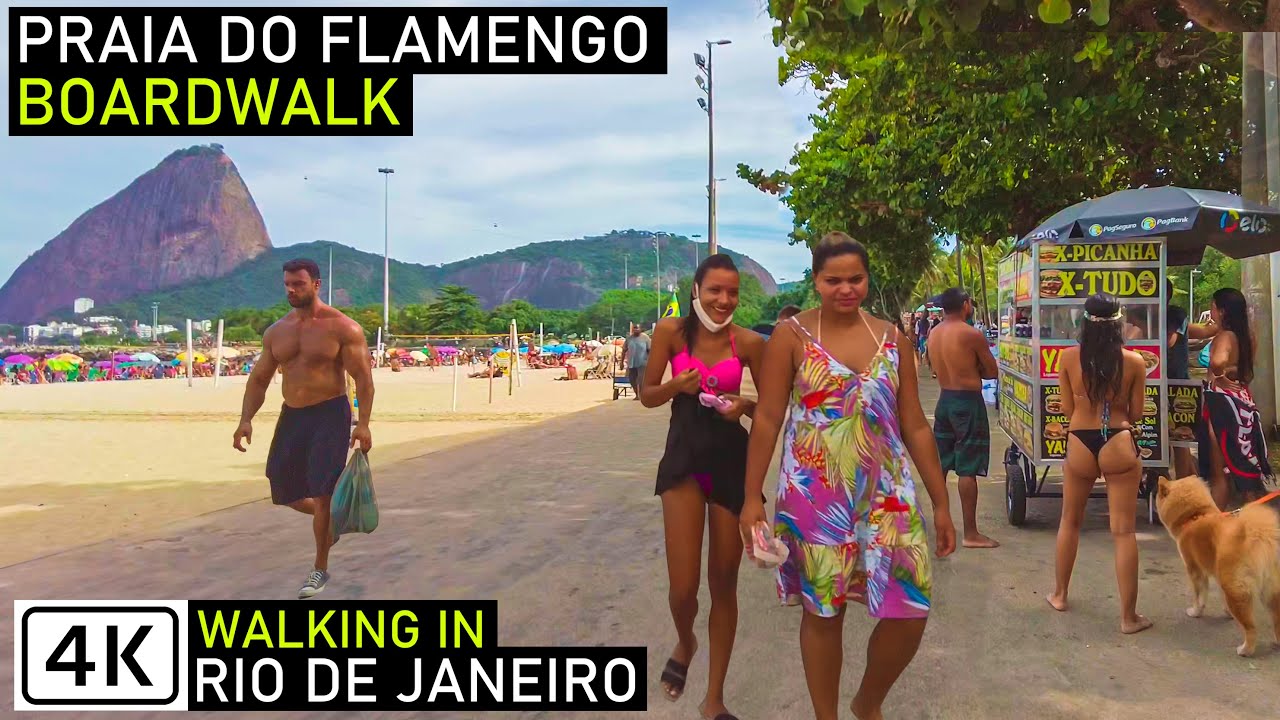 Прогулка по набережной Фламенго-Бич | 🇧🇷 Рио-де-Жанейро, Бразилия | 【4K】 2021 г.