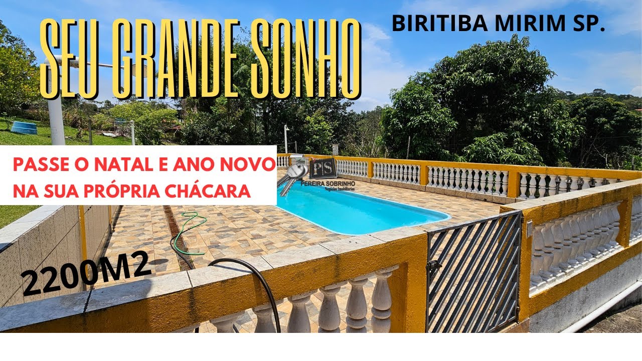 Chácara com ótima localização pronta pra morar  em Biritiba Mirim 2200m2 R$ 600.000,00