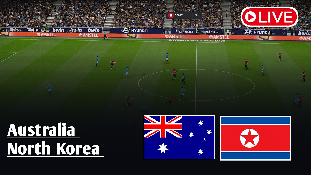 LIVE: Australia vs North Korea Women | AFC Women's Asian Cup 2026 | Watch efootball Gameplay