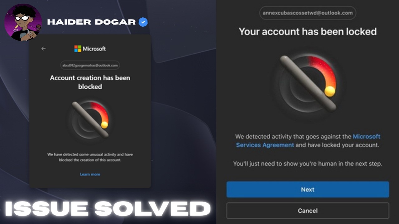 Your Account has been Blocked / Locked | Issue Solved ✅ | Microsoft Account Create Problem
