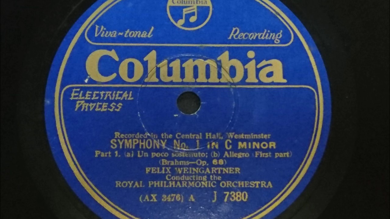 Felix Weingartner - Brahms - Symphony No. 1 (1928)