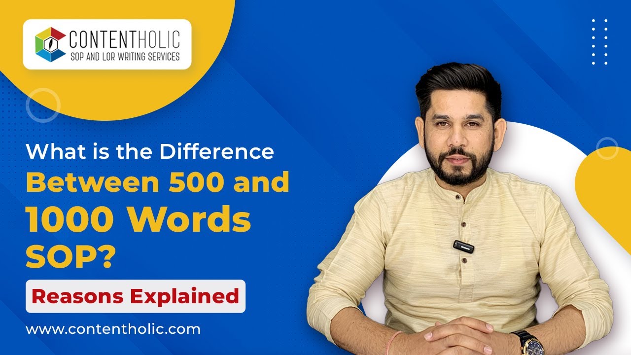 Difference between 500 words and 1000 words SOP | How to write 500 and 1000 Words SOP | SOP Tips