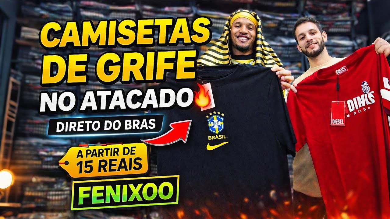 💰 CAMISETAS MASCULINAS PREMIUM NO ATACADO DIRETO DO BRÁS | FONTE PRA REVENDER E LUCRAR