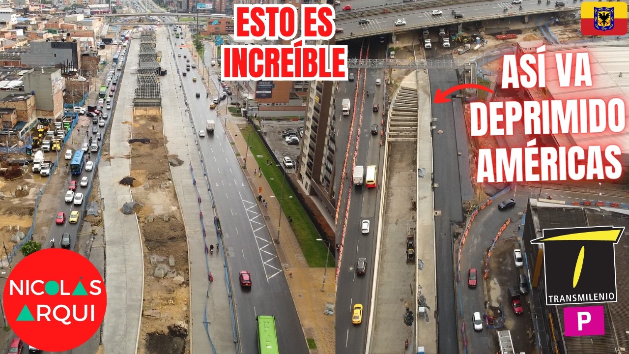 Nuevo Deprimido Américas: Así va la Obra TransMilenio Avenida 68 entre Calle 1 y 13 en Bogotá 🇨🇴