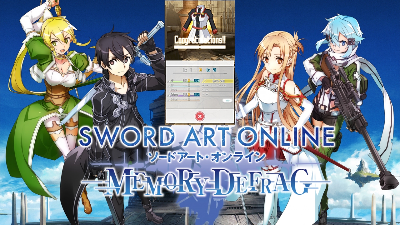 Sword Art Online: Memory Defrag - Upgrading/Evolving Ordinal Scale Armour