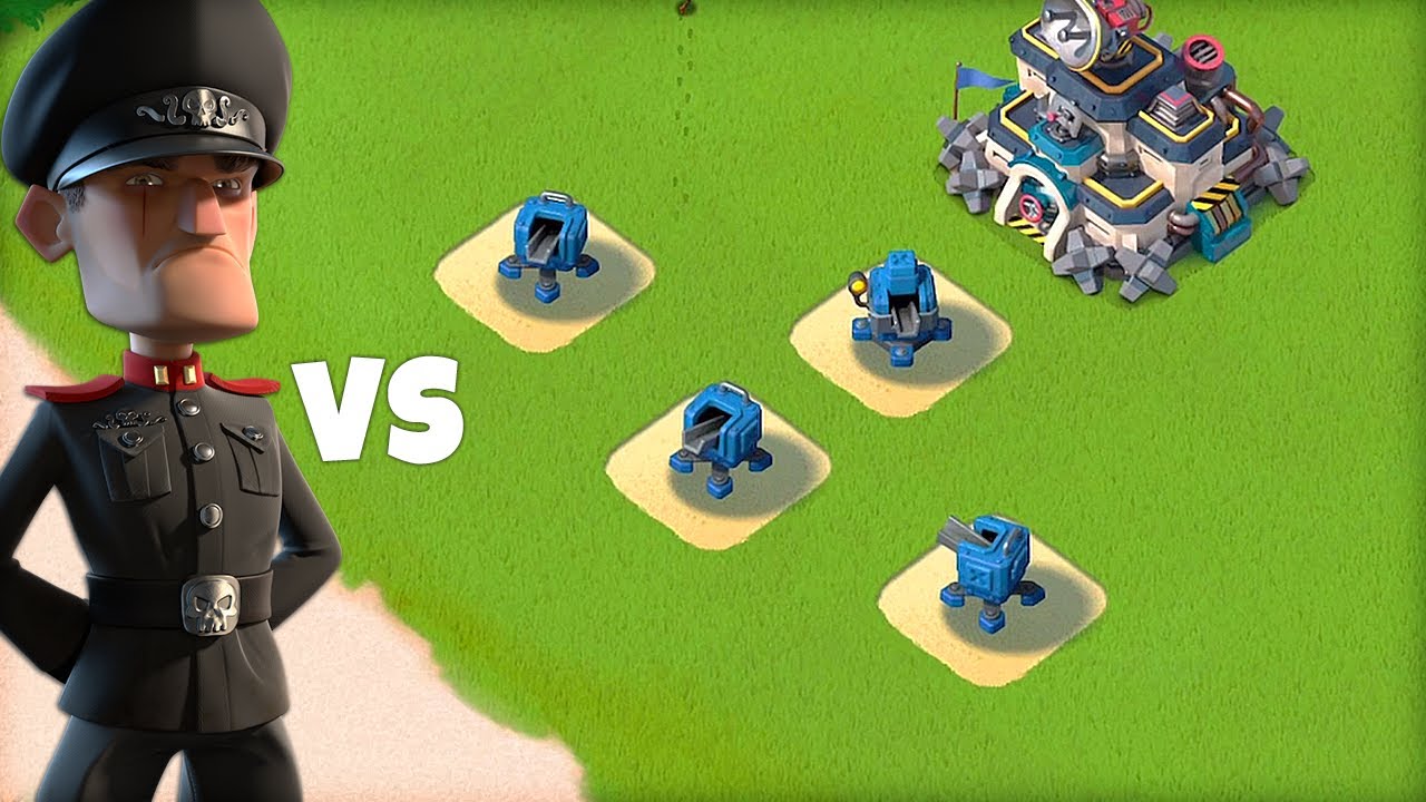 Boom Beach 4 CRITTER LAUCHERS vs Defending Hammerman