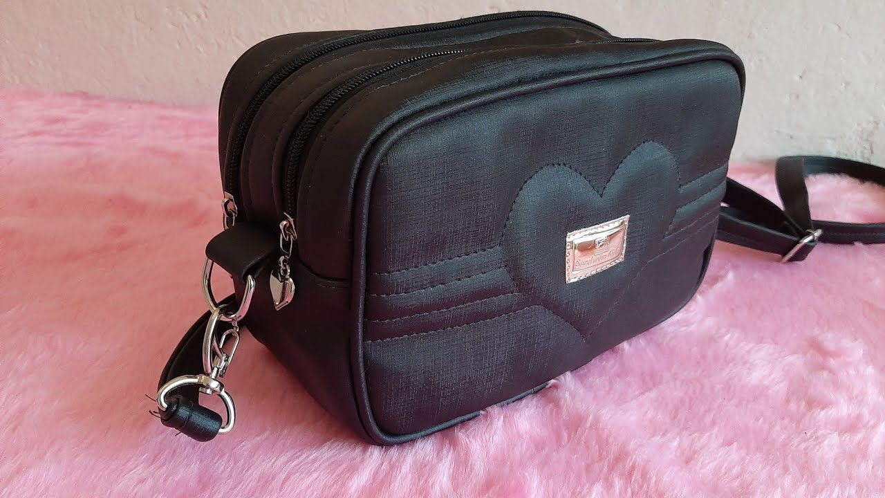 como fazer Bolsa transversal com 2 repartições sem viés @Sandrinha Atelie
