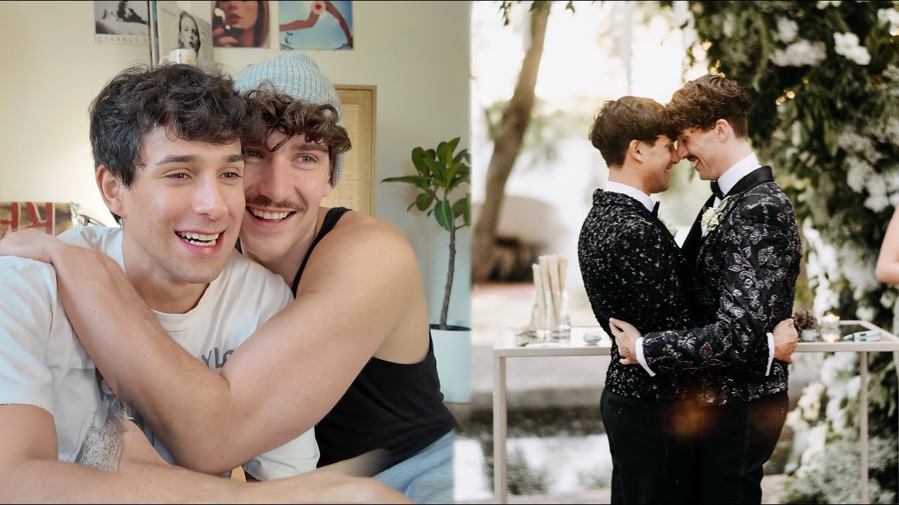 reacting to our wedding photos I Gay BL wedding 🌈  QUEER LOVE