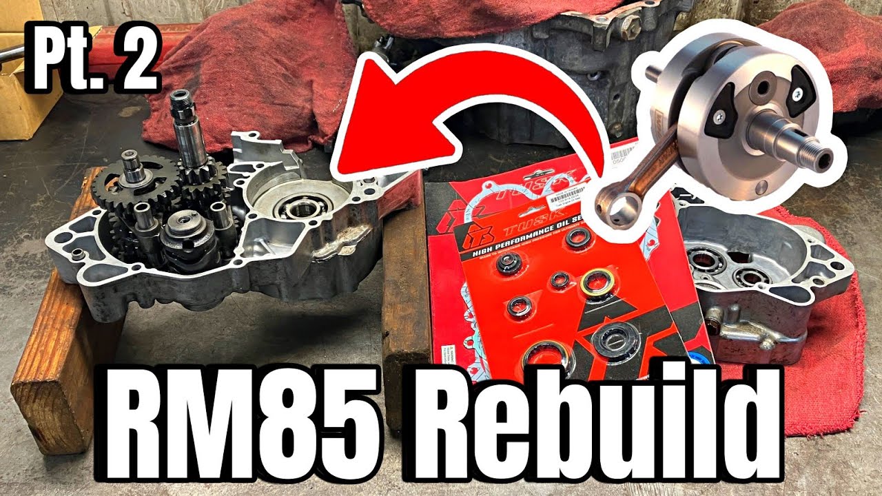 Suzuki RM85 Bottom End Rebuild - Crank Seals, Right Side Gears/Shifter, Clutch Install