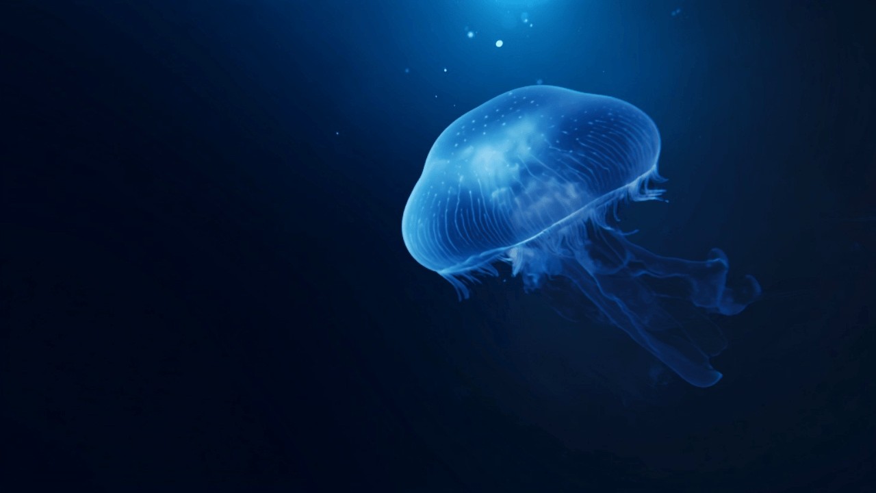 Jellyfish Drifting in the Deep Sea | Calm Focus Ambient — Quiet Depth