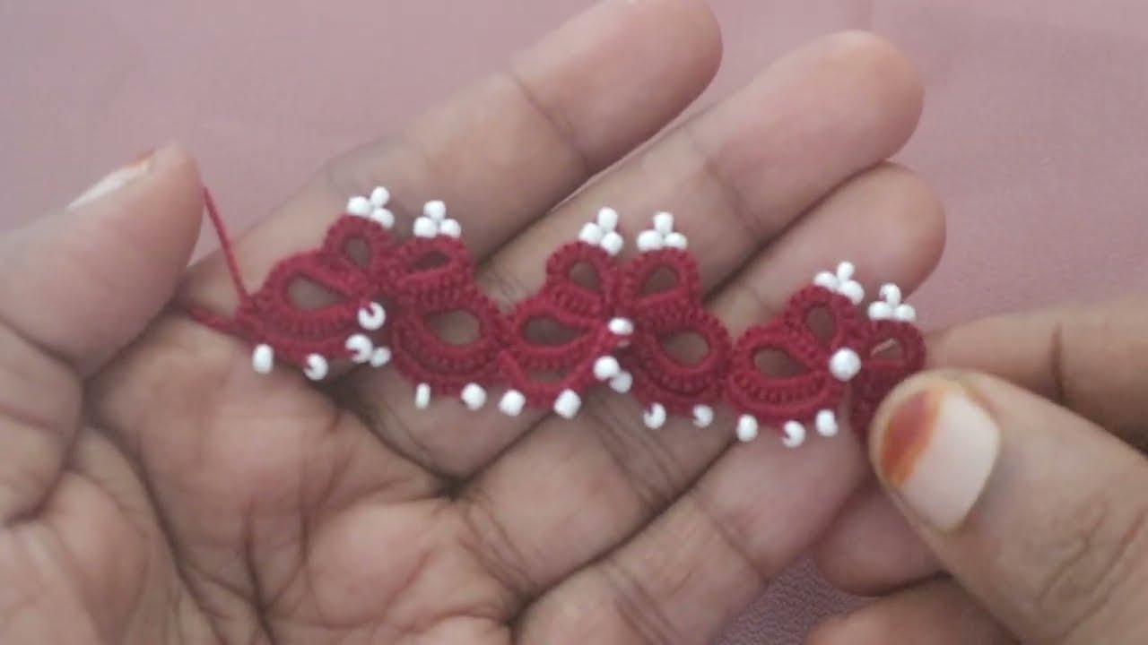 #needletatting || simple tatting lace for beginners || Thread and Needle