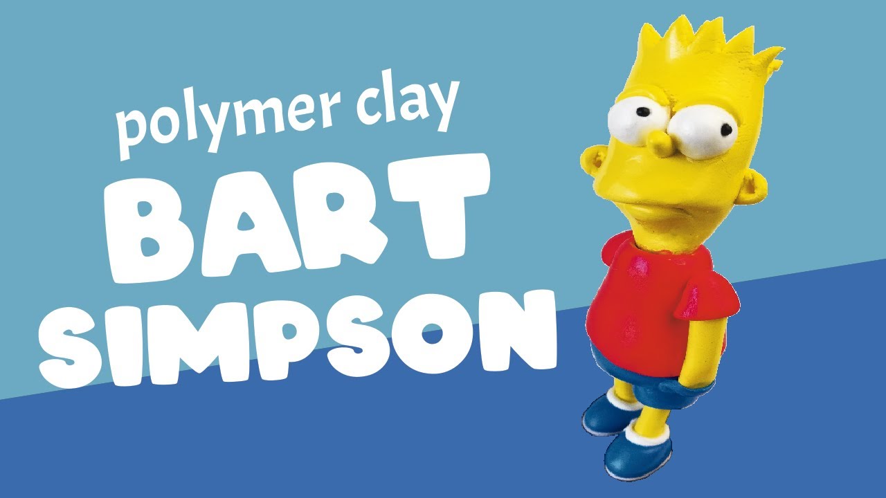How To Make Bart Simpson In Polymer Clay. The Simpsons' Bart Made From Air Dry Clay
