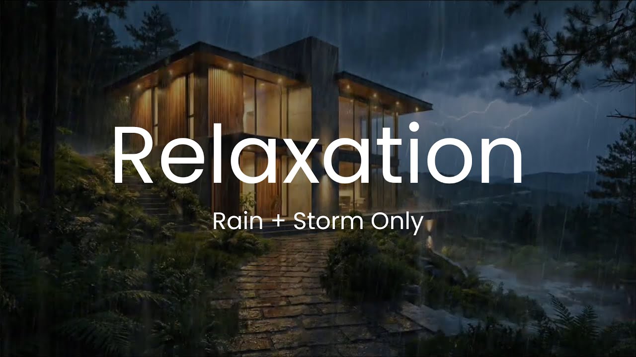 Dark Night Thunderstorm – Relaxing Rain for Deep Sleep
