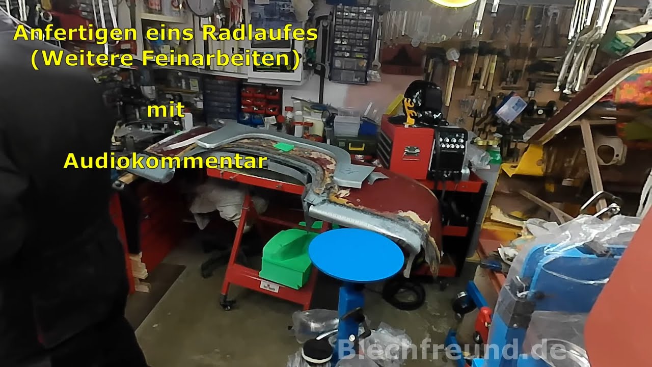 Blechbearbeitung –  3 Radlauf anfertigen und verfeinern für Oldtimer Wartburg 311 Kombi