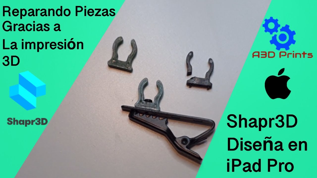 Reparando piezas rotas mediante IMPRESION 3D | Con el iPad Pro 2020 y Shapr3D | Ingenieria inversa