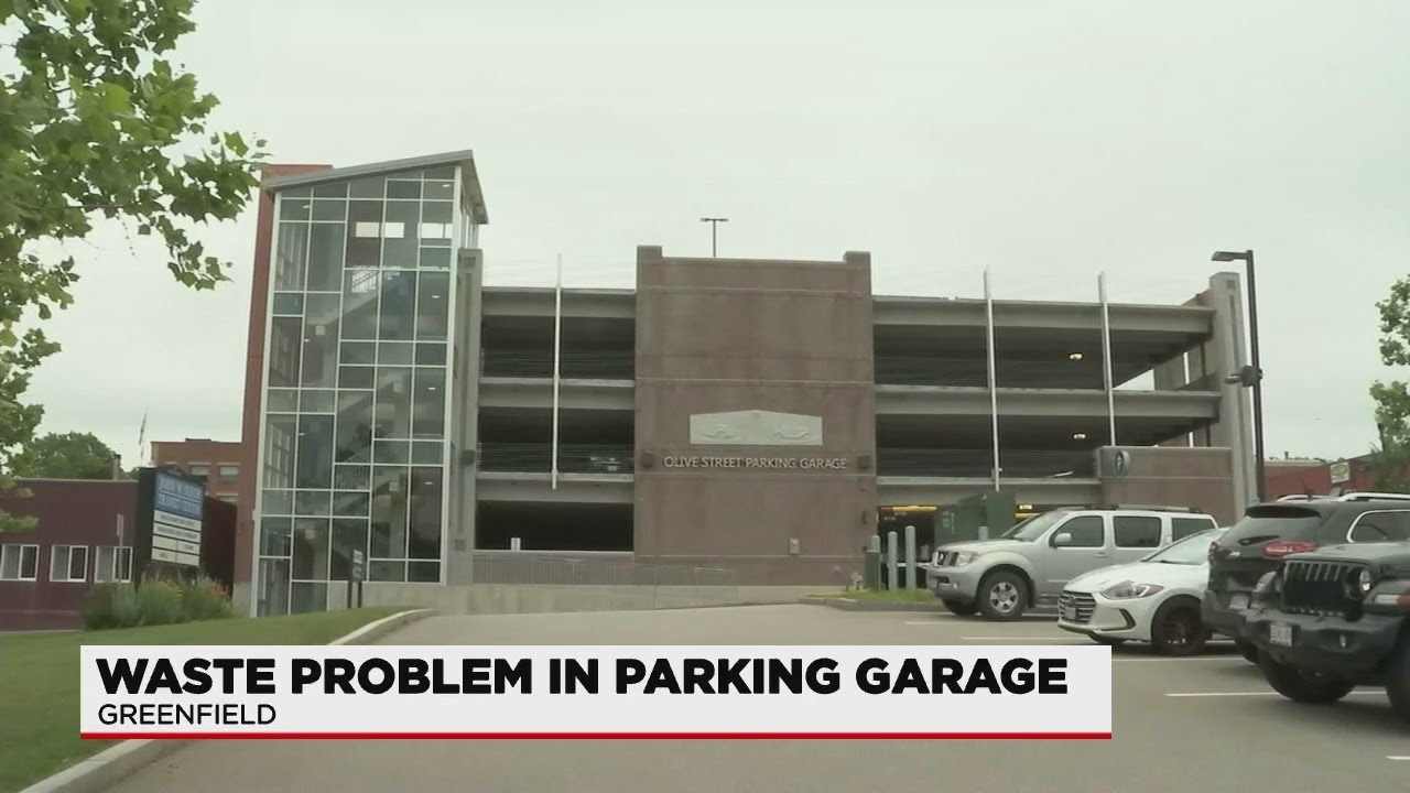 Officials dealing with waste problem at Olive Street parking garage